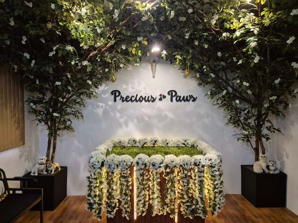 Garden Twilight chapel setup at Precious Paws Las Piñas