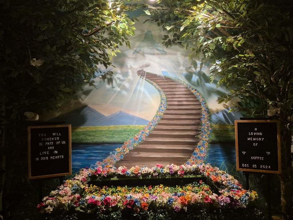 Stairway to Heaven chapel setup at Precious Paws Quezon City
